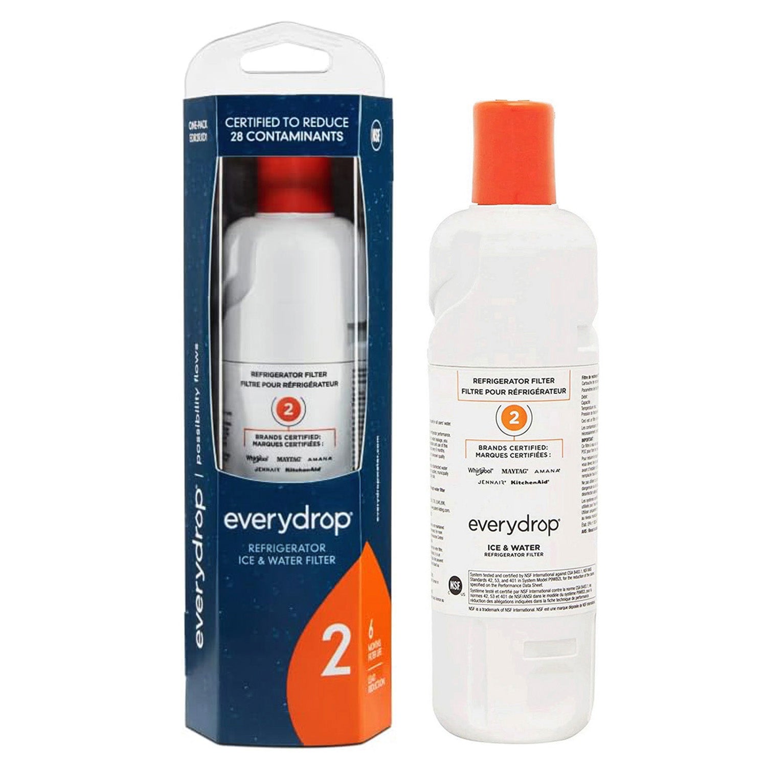 EDR2RXD1 Refrigerator Water Filter - W10413645, 46-9082