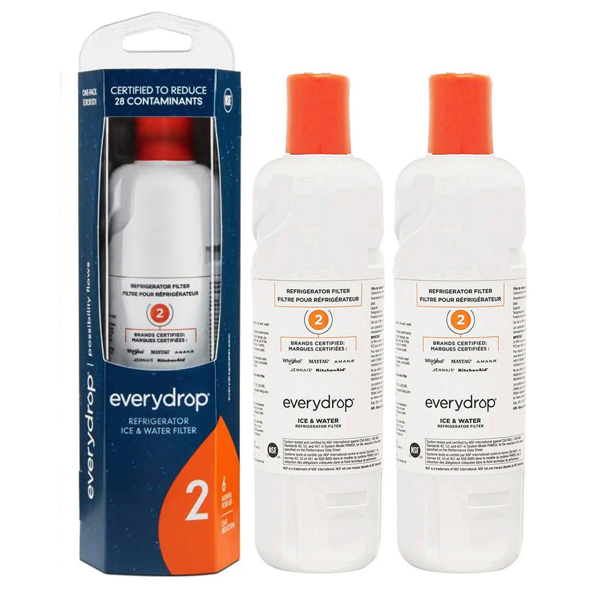 EDR2RXD1 Refrigerator Water Filter - W10413645, 46-9082
