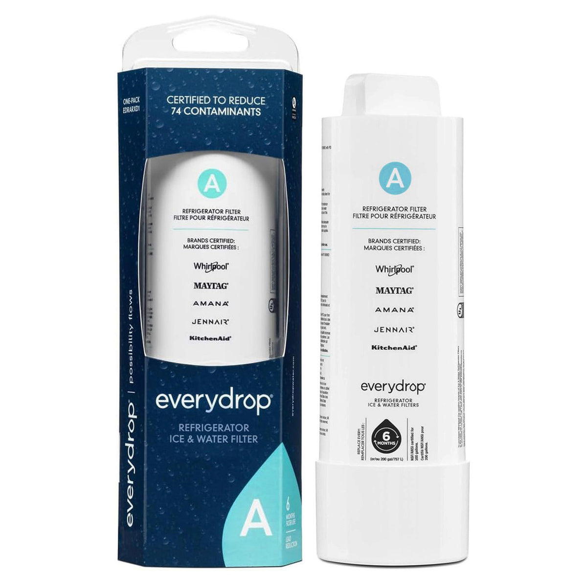 EDRARXD1 Refrigerator Water Filter - EDRARXD1B, Filter A