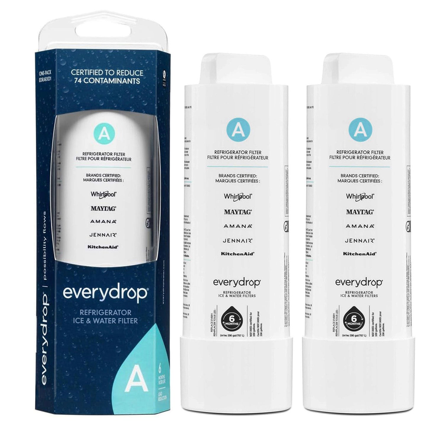 EDRARXD1 Refrigerator Water Filter - EDRARXD1B, Filter A