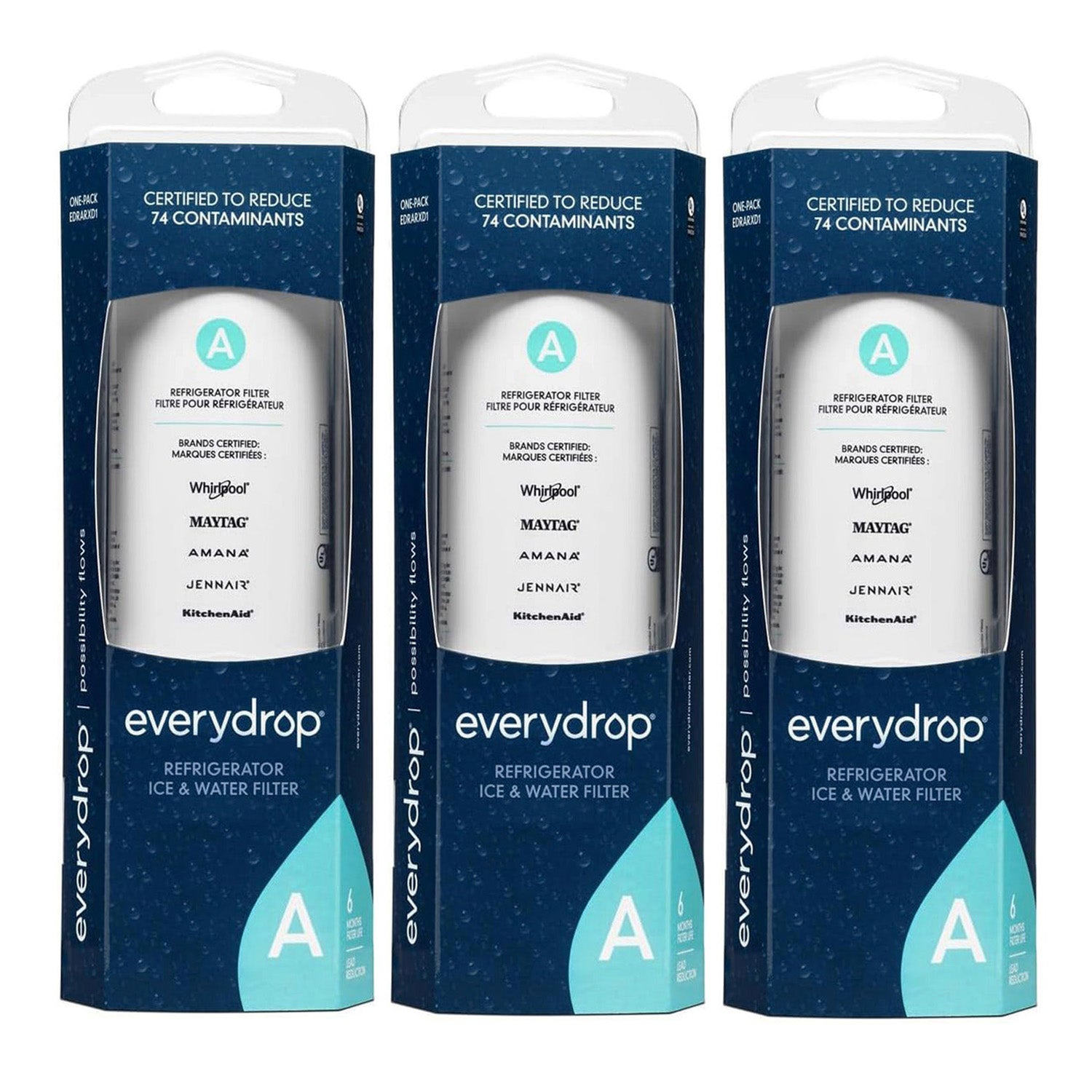 EDRARXD1 Refrigerator Water Filter - EDRARXD1B, Filter A